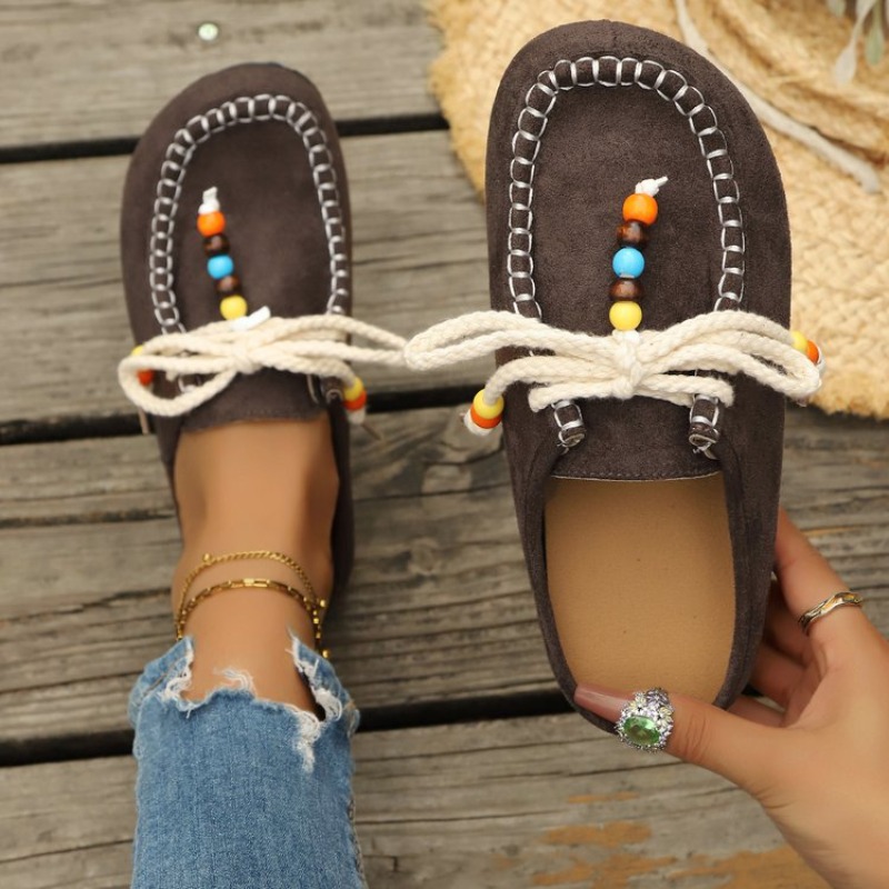 Ethnic Fashion For Women - Sapatilhas Femininas 2026 Novas Slip-On, Solado