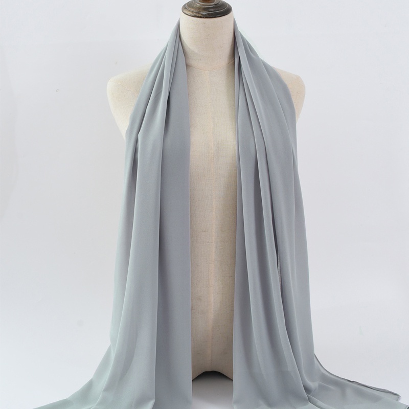 Ethnic Style Dresses - Lenço de Chiffon com Pérolas Estilo