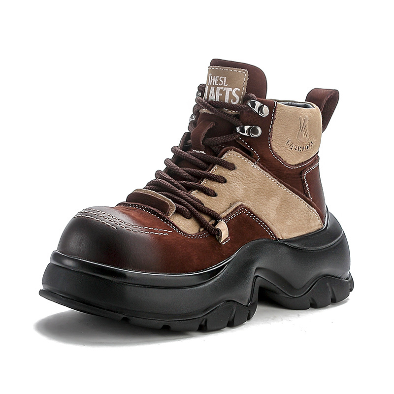 Ethnic Fashion For Women - 6cm couro genuíno cunha moda botas