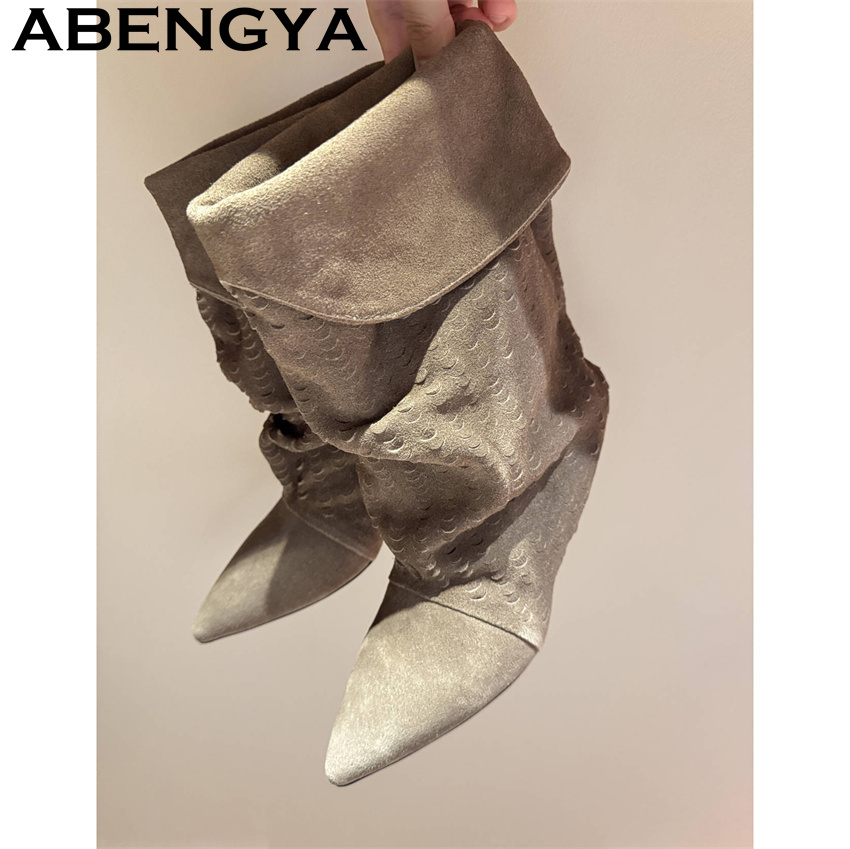Botas Femininas de Cano Médio  - Ethnic Fashion For Women avaliação e preço
